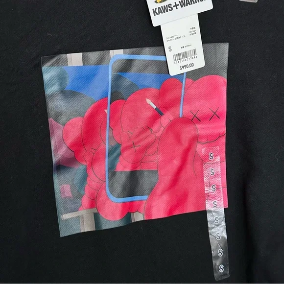 Uniqlo x KAWS + Warhol Graphic Sweatshirt Black size S - Picture 12 of 13